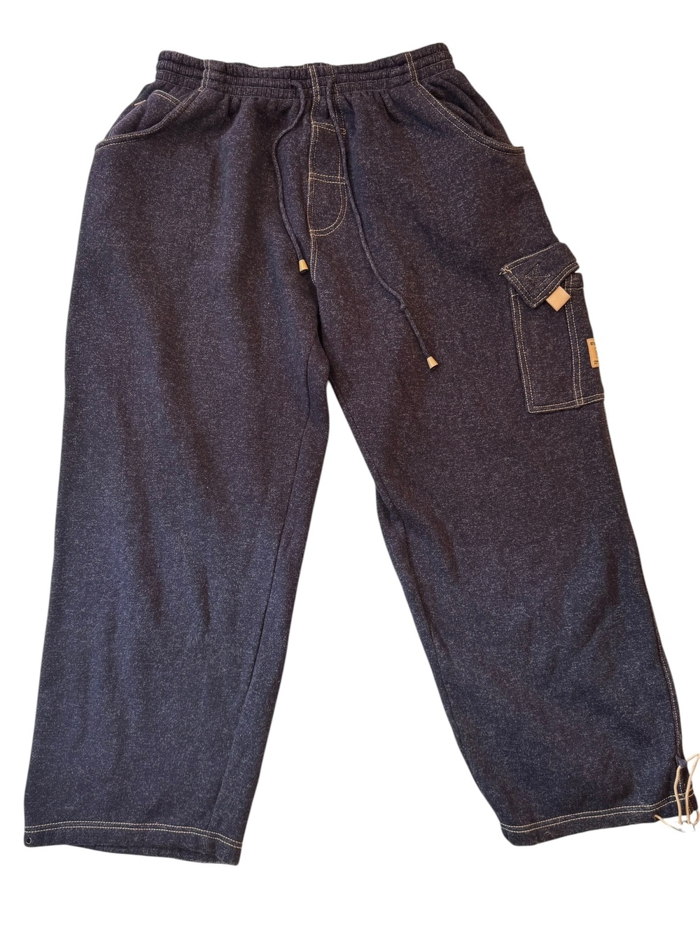 Beyond The Limit BTL Men’s 2XL Baggy Cargo Sweatpants Y2K Skater Navy